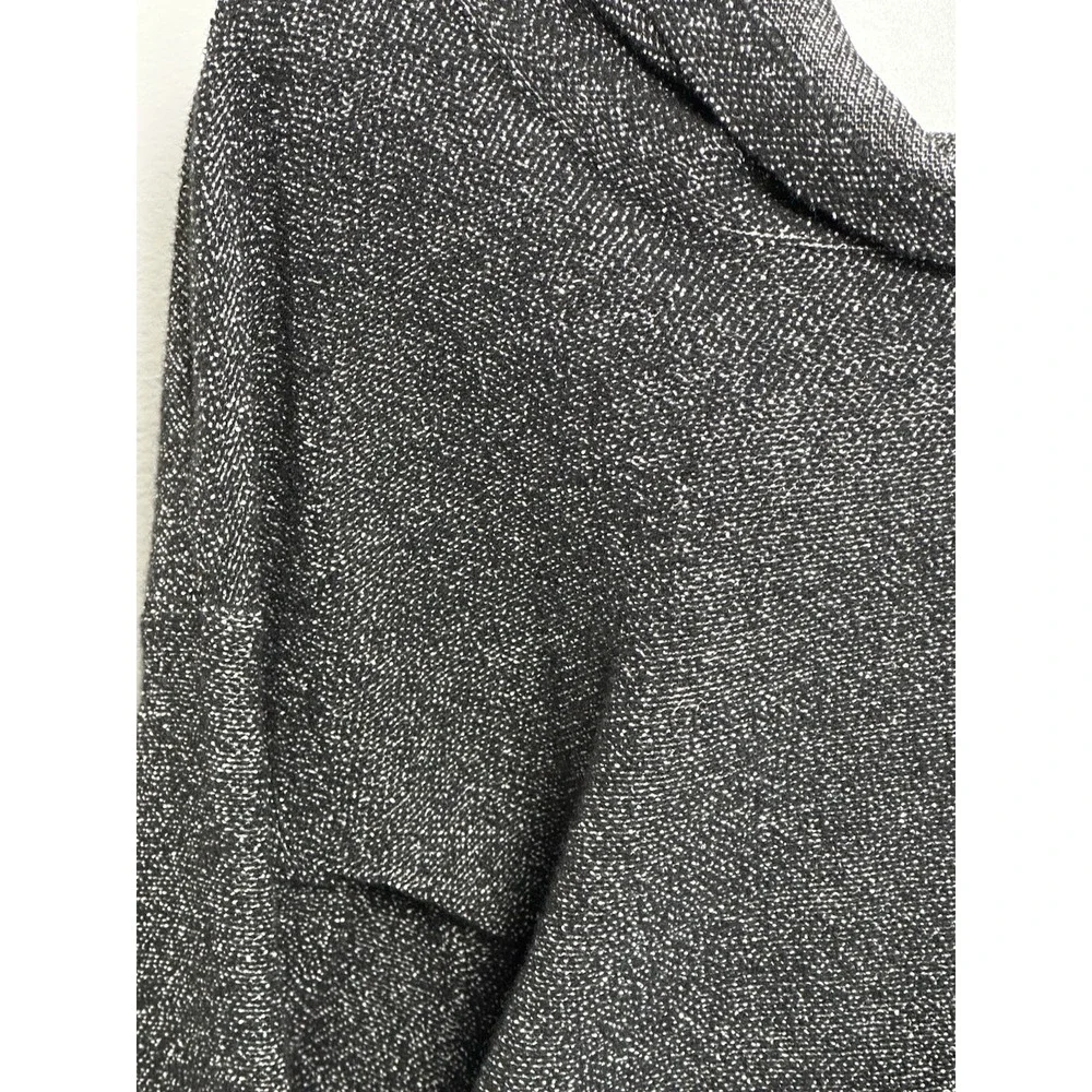 Eileen Fisher Black Speckled Tunic 2 Pockets ‎ Longsleeve Tunic Top SP